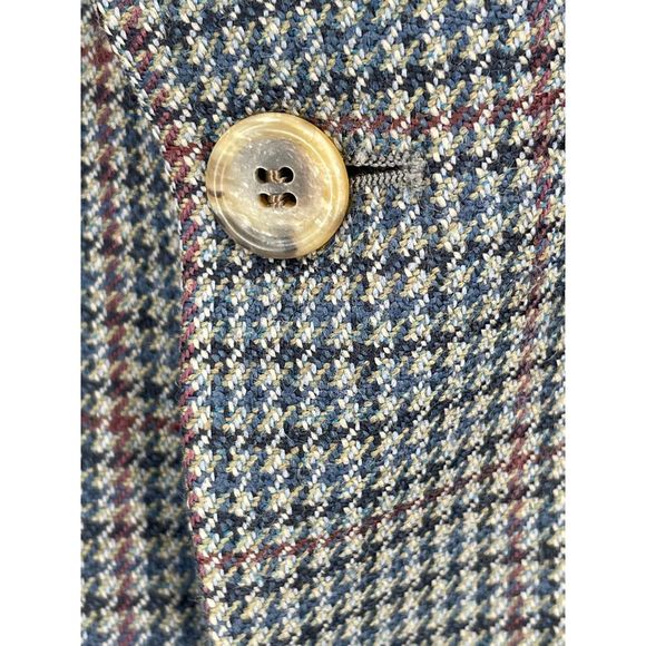Brooks Brother 346 Herringbone Blazer Men 43 R Gray Multicolor Wool Jacket Suit - Picture 8 of 12